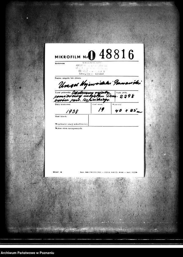 Obraz 2 z jednostki "Ostateczny rejestr pomiarowy majątku Donaborów powiat kępiński"