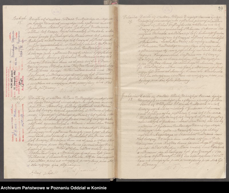 Obraz 12 z jednostki "Księga akt urodzeń, małżeństw, zgonów za 1918 rok"