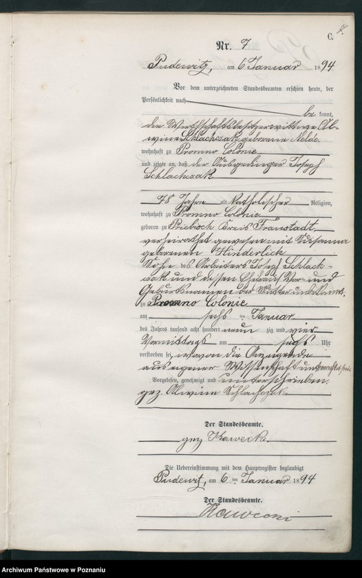 Obraz 10 z jednostki "Księga zgonów"