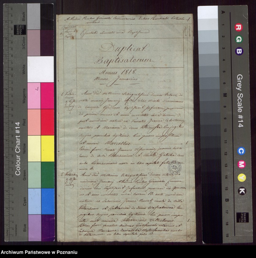 Obraz 3 z jednostki "Duplikaty Urodzonych, Zaślubionych i Zmarłych."