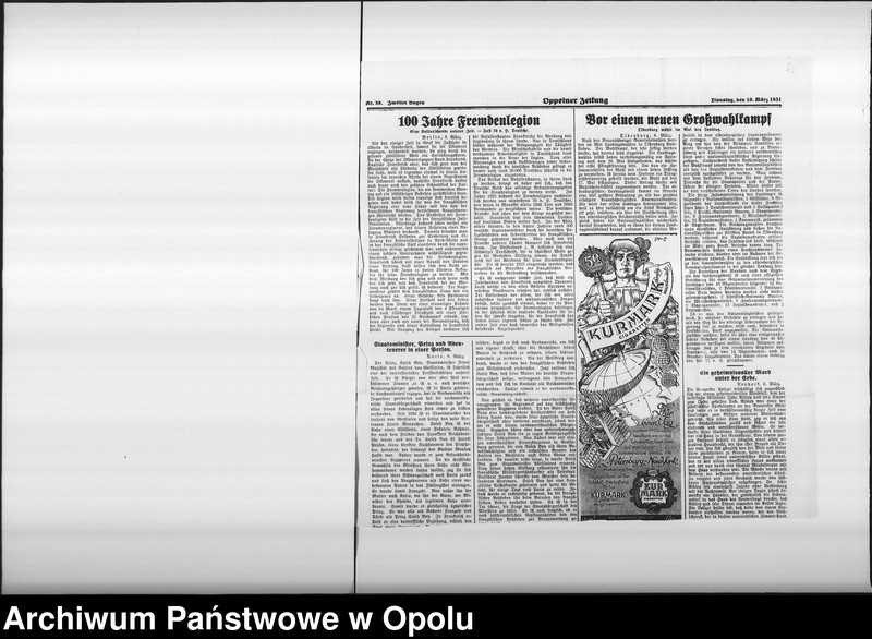 Obraz 6 z jednostki "[Wypisy z ksiąg metrykalnych parafii opolskiej, artykuły prasowe i materiały rękopismienne dotyczące historii Opola, cechów opolskich, polskiej wojny sukcesyjnej z lat 1733-1738]"