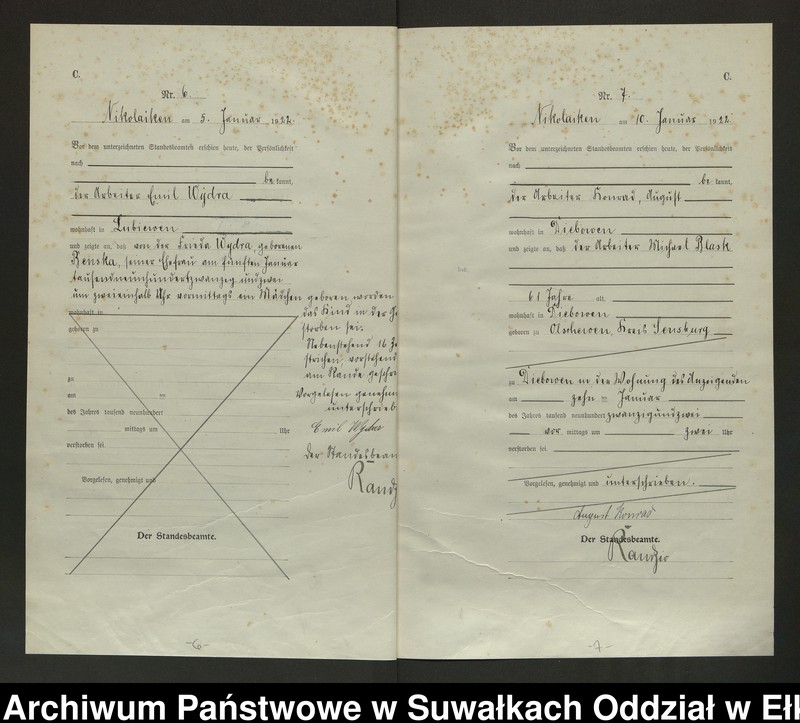 image.from.unit.number "Sterbe=Haupt=Register des Königlichen Preussischen Standes-Amtes Nikolaiken Kreis Sensburg"