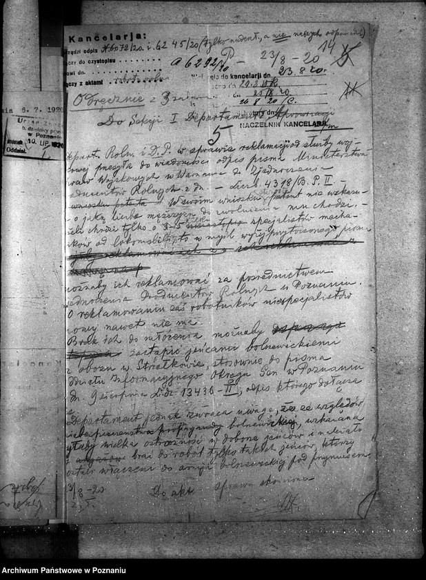 Obraz 18 z jednostki "Sprawy szczegółowo-administracyjne Jeńcy"