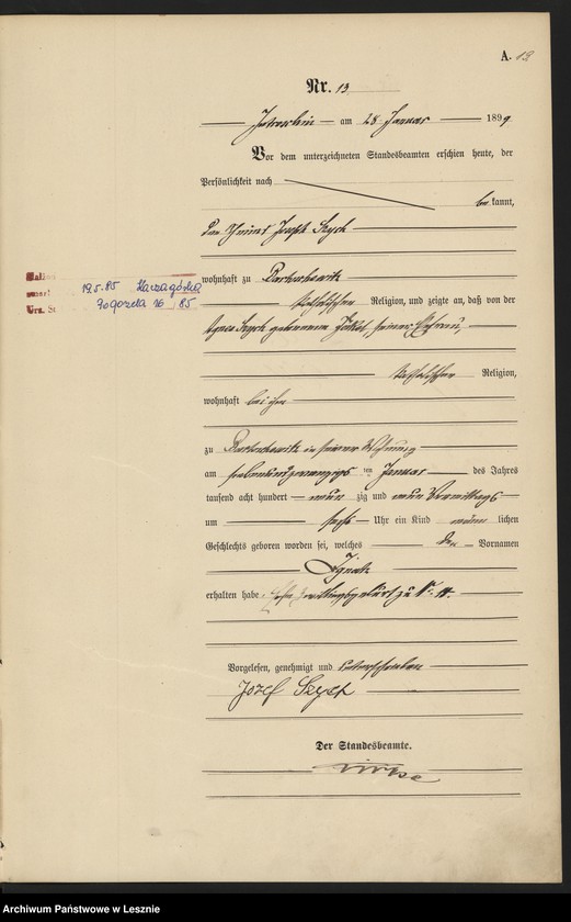 Obraz 16 z jednostki "[Księga urodzeń]"