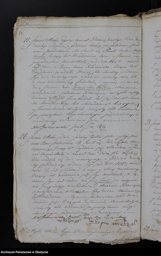 image.from.unit.number "Duplikat. Akta Urodzenia, Zeyścia, Zapowiedzi i Małżeństw wraz z Annexami Gminy Janow od dnia 1 Maja do dnia 30 Kwiet[nia] Roku 1819/20"