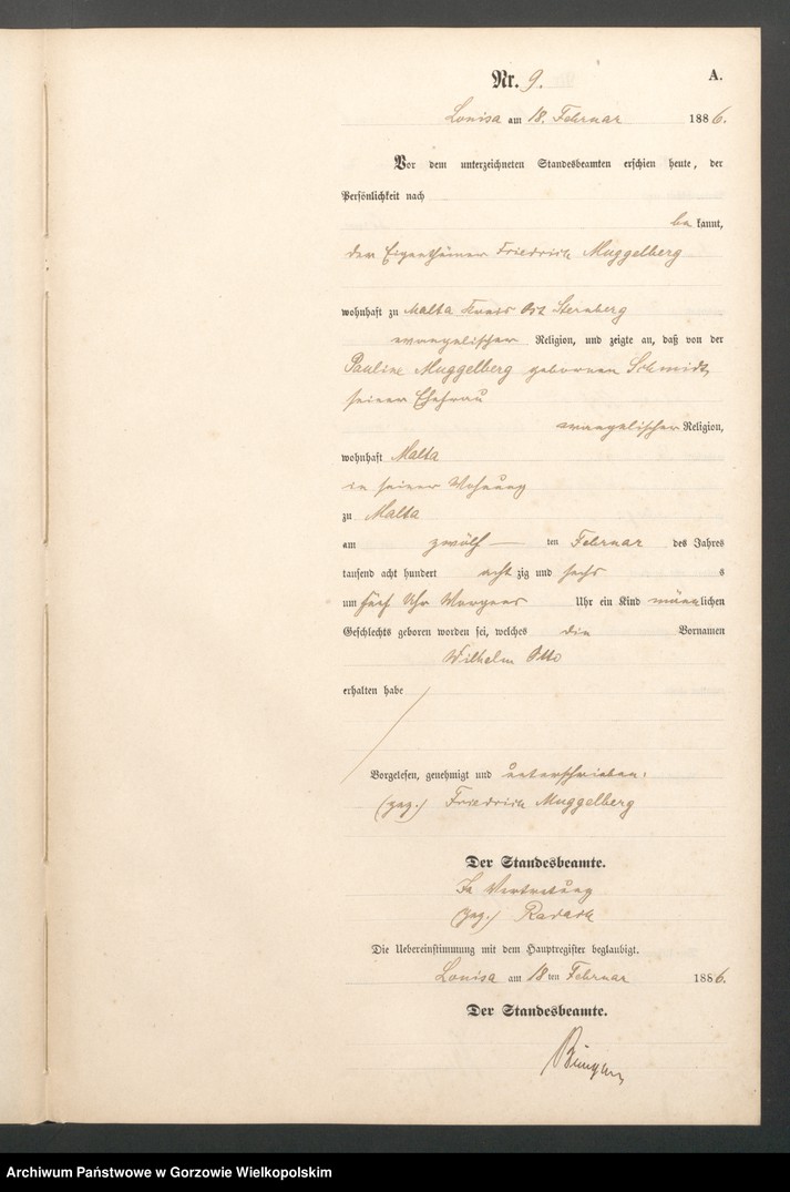 Obraz 11 z jednostki "Geburts Register"