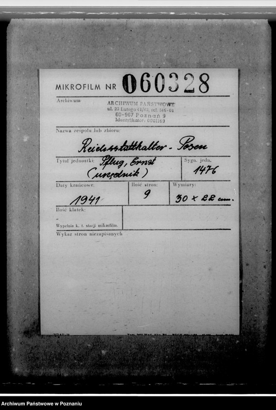 Obraz 2 z jednostki "Pflug, Ernst - Urzędnik"