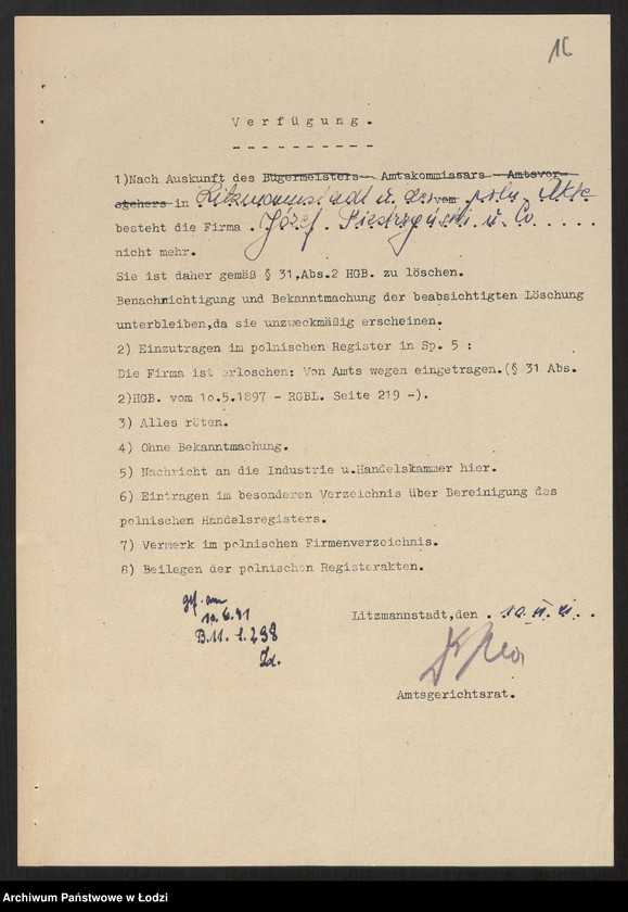 Obraz 18 z jednostki "Józef Piestrzyński - handel towarami spożywczymi, trunkami i towarami kolonialnymi"