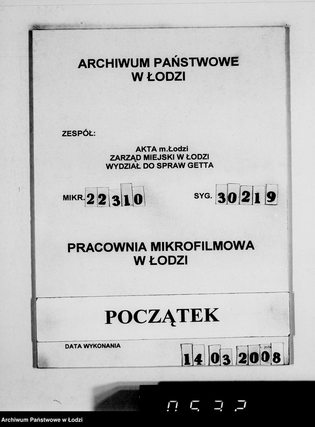 Obraz 1 z jednostki "Spezialbenzin- Kontingent für Gummimäntelfabrikation im Getto"