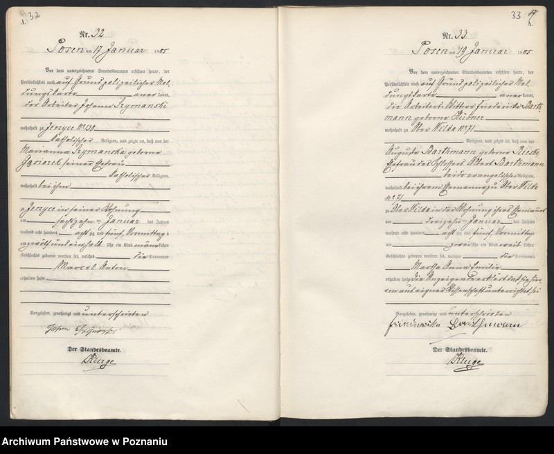 Obraz 20 z jednostki "Księga urodzeń t. I"