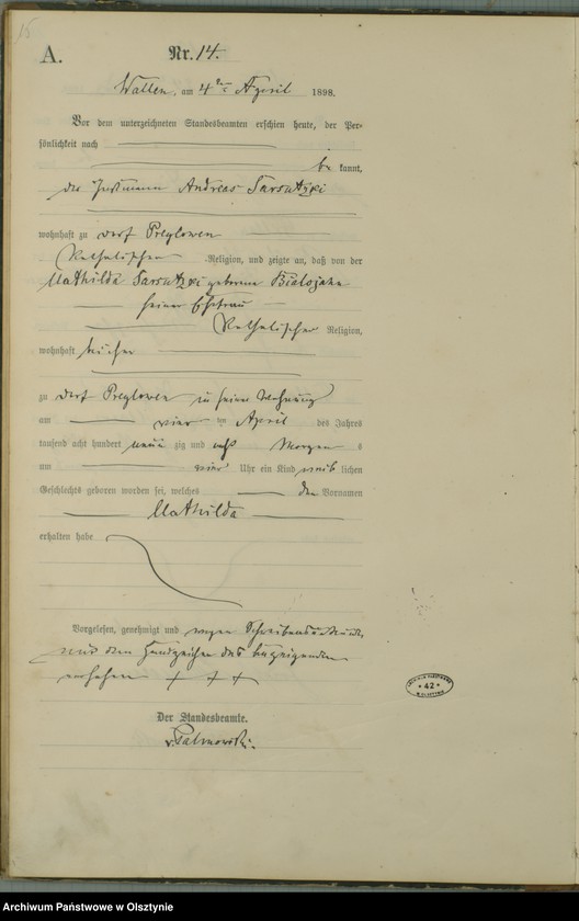 image.from.unit.number "Geburts-Haupt-Register Nr 1 - 67"
