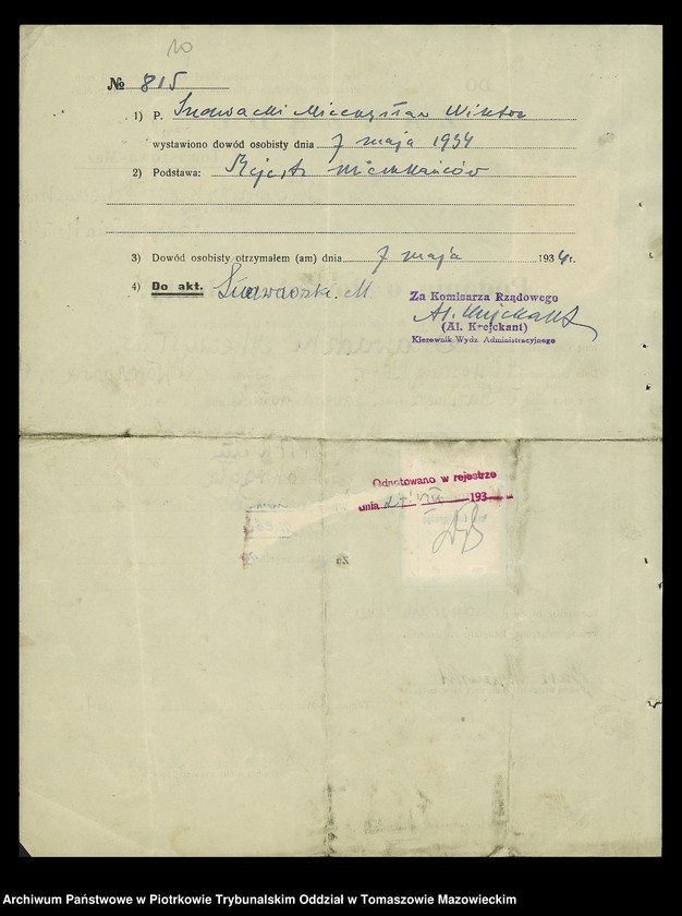 Obraz 13 z jednostki "Dowody osobiste"