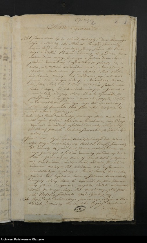 image.from.unit.number "Akta Zapowiedzi Gmina Janow powiat przasnyski z roku 1815-o/16"