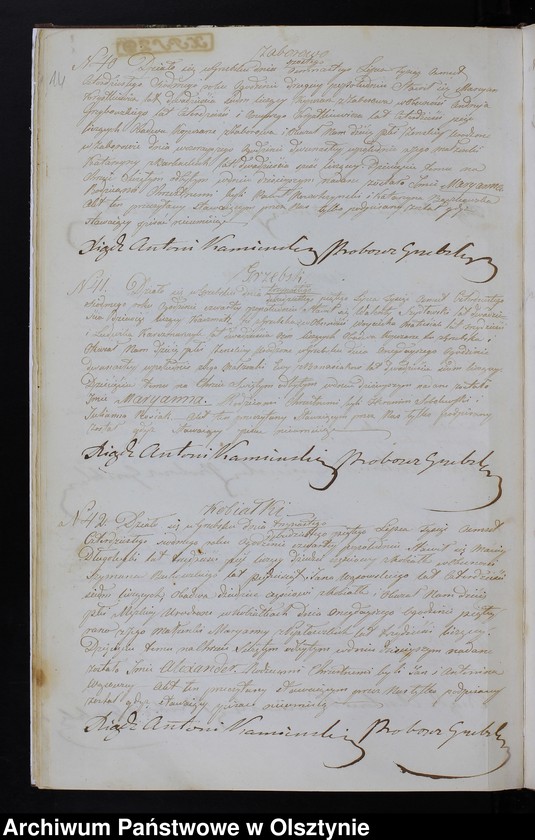 image.from.unit.number "Duplikat Aktów Urodzenia, Zaślubień, Zeyścia za Rok 1847 z Parafii Grzebskiey"