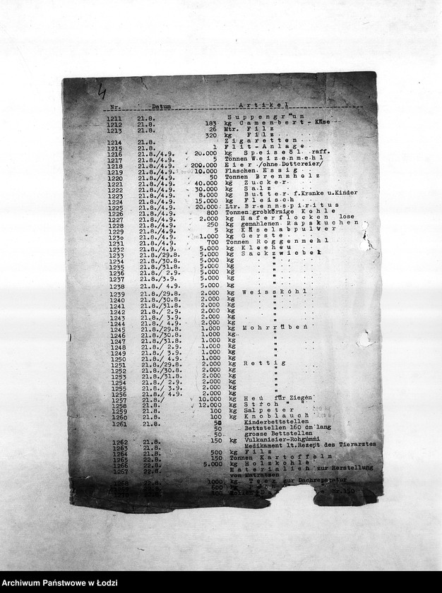 Obraz 7 z jednostki "Bedarfsmeldungen [Kopie skierowanych do Getto Verwaltung (Zarządu Getta) zapotrzebowań na surowce, materiały, narzędzia, maszyny itp. potrzebne resortom pracy do produkcji]"
