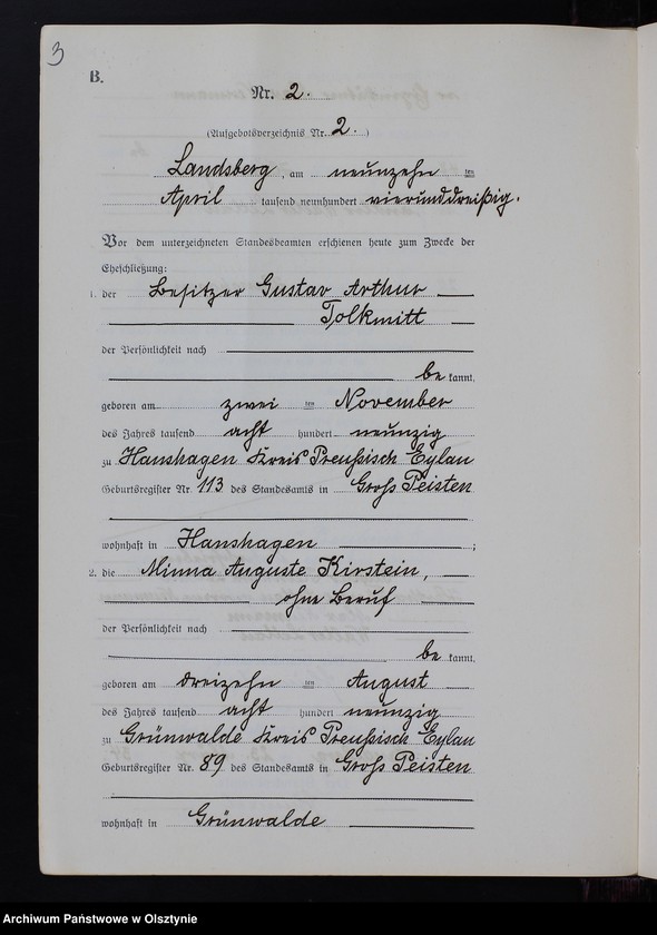 image.from.unit.number "Heiraths-Neben-Register Nr 1 - 11 [ Księga małżeństw - wtóropis ]"