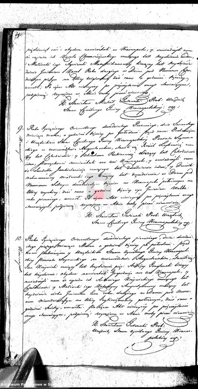 image.from.unit.number "Akta Zeszłych Gminy Krasnopolskiey R-ku 1821. Powiat Seyneński Województwa Augstowskiego."