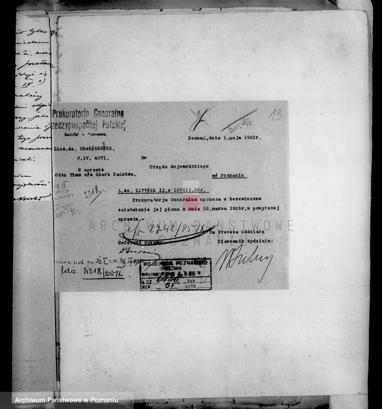 Obraz 17 z jednostki "Skarb Państwa przeciwko Ottonowi Timm z powodu zaległego remontu i braku zapasów w majątku Karnówko powiatu wyrzyskiego"