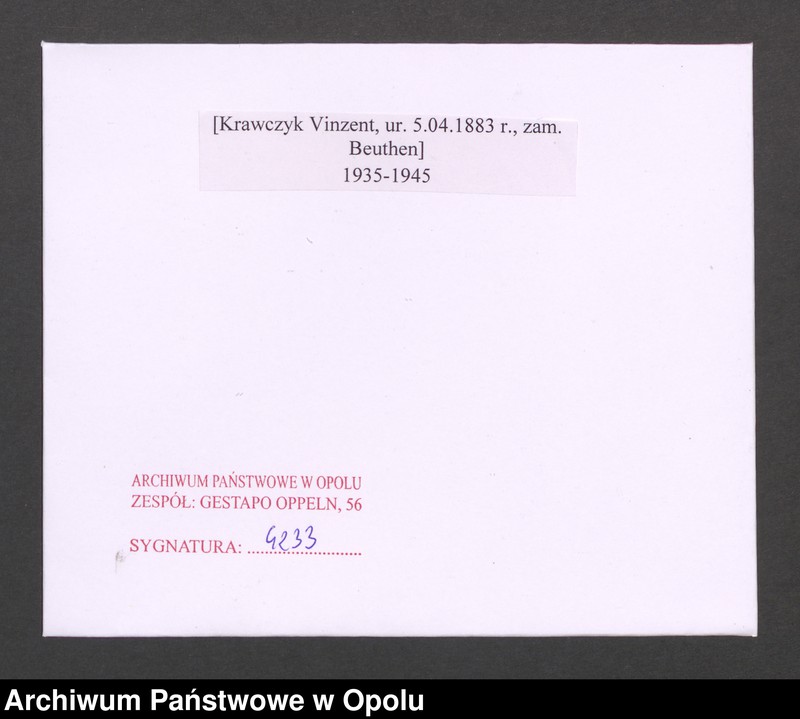 image.from.unit.number "[Krawczyk Vinzent, ur. 5.04.1883 r., zam. Beuthen]"