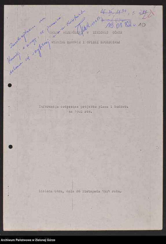 image.from.unit.number "Protokóły z posiedzeń Komisji Zdrowia, Spraw Socjalnych i Ochrony Środowiska Wojewódzkiej Rady Narodowej w Zielonej Górze"