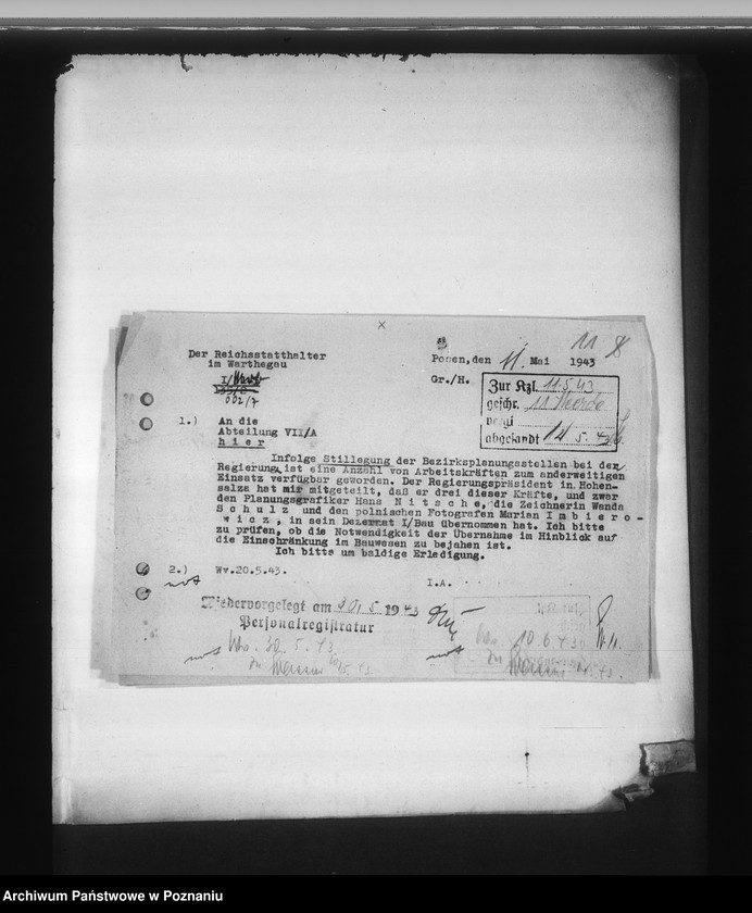 Obraz 15 z jednostki "Zlikwidowanie komórek organizacyjnych rejencji zajmujących się planowaniem"