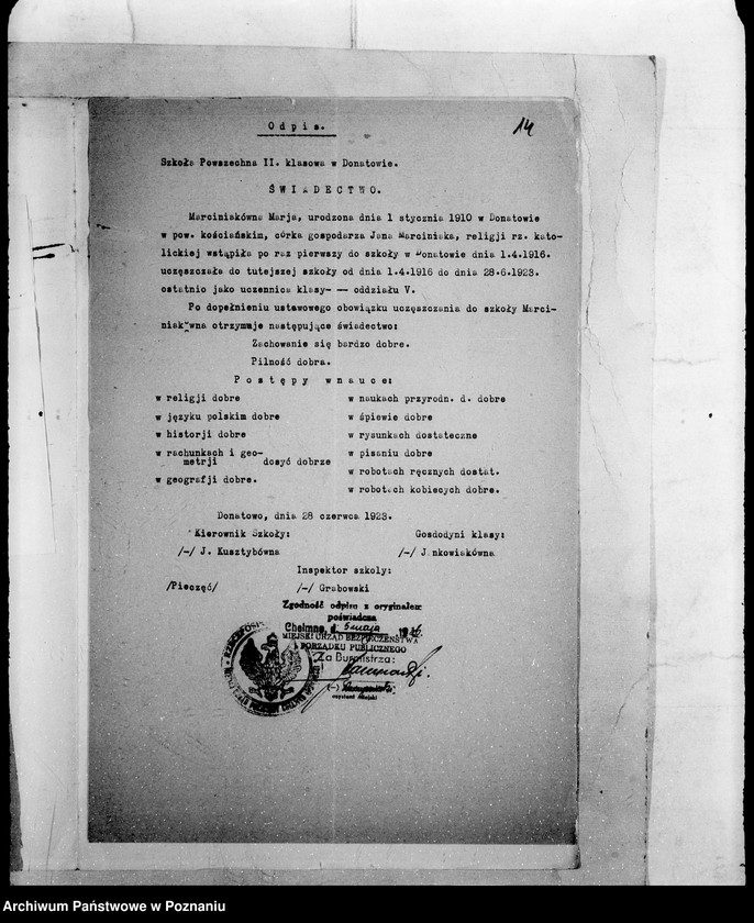 Obraz 18 z jednostki "/Podanie o dopuszczenie do egzaminu pielęgniarskiego/"