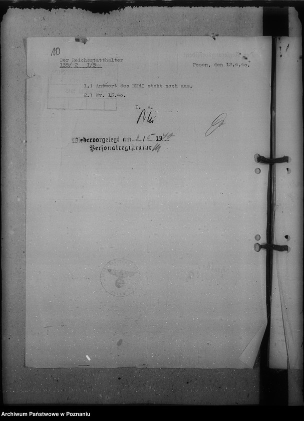 Obraz 14 z jednostki "Besoldung - und Beförderungssachen der Beamten und Angestellten"