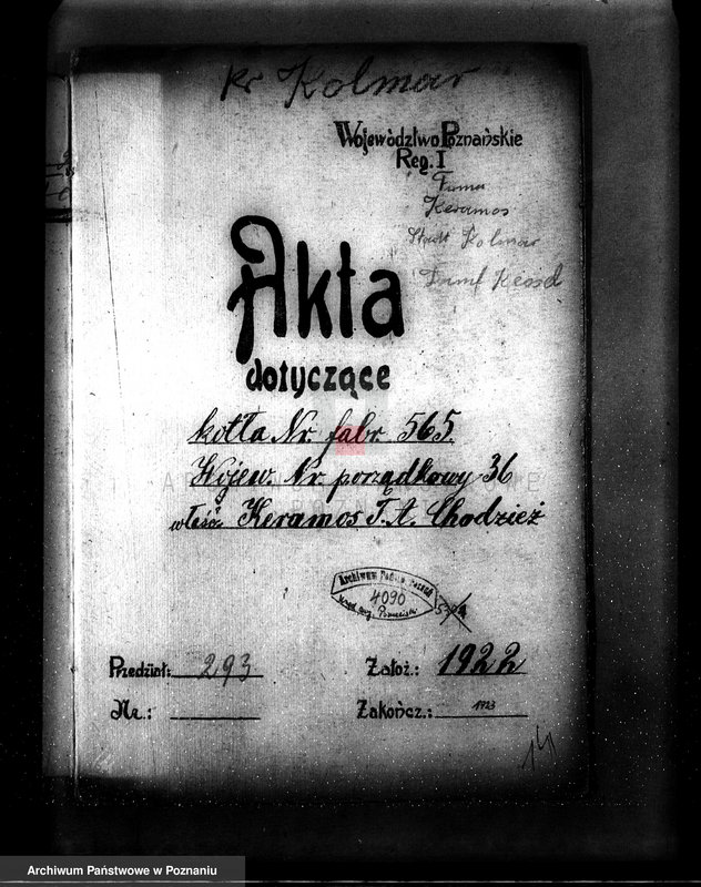 Obraz 4 z jednostki "Fabryka porcelany i wyrobów ceramicznych Towarzystwo Akcyjne "Kieramos" Kocioł nr fabr. 565, kocioł nr porządkowy 36"