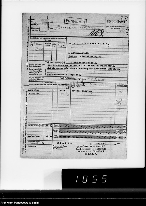 Obraz 11 z jednostki "Beschlagnahmen auf den Baluter Ring"