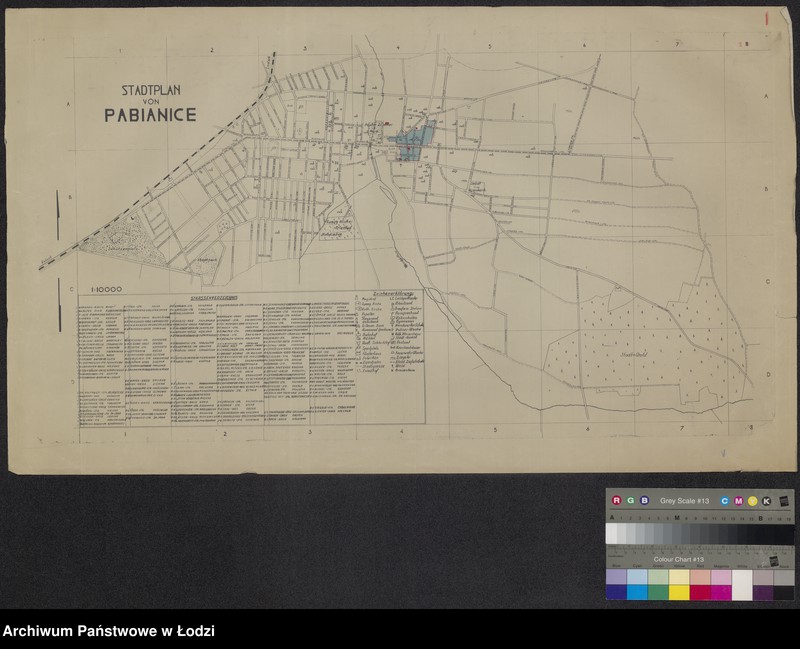 Obraz 1 z jednostki "Stadtplan von Pabianitz"