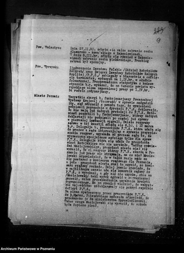 Obraz 14 z jednostki "Sprawozdania sytuacyjne tygodniowe za czas od 1 marca do dnia 28 marca 1930 r. /nr 18-21/"