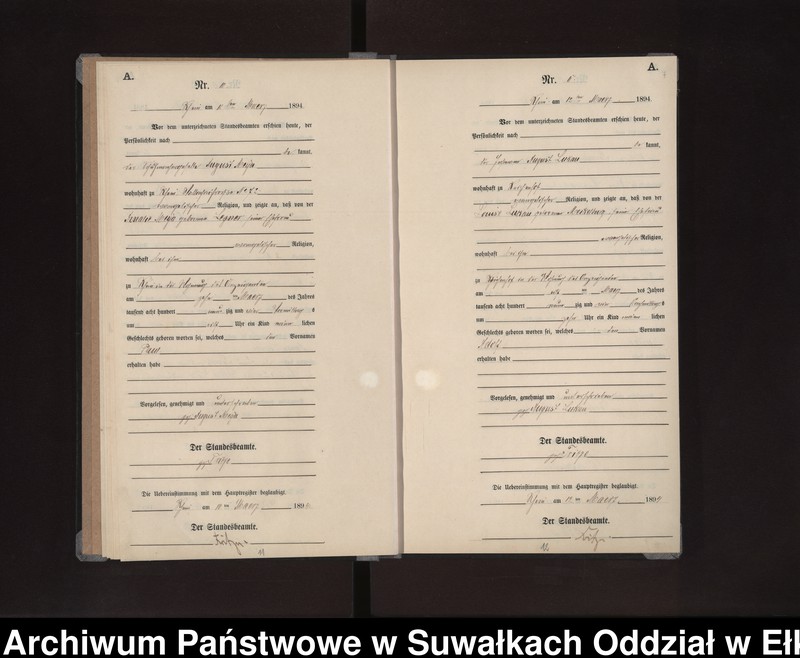 image.from.unit.number "Geburts-Neben-Register des Preussischen Standes-Amtes Rhein Kreis Loetzen"
