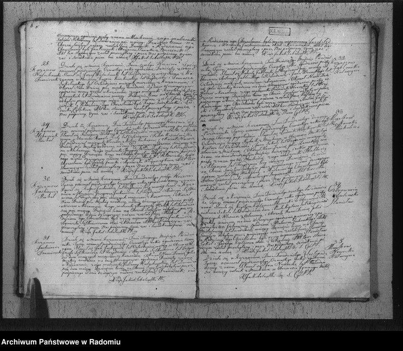 Obraz 10 z jednostki "Duplikat urodzonych, zaślubionych i zmarłych parafii Kazanów na rok 1854"