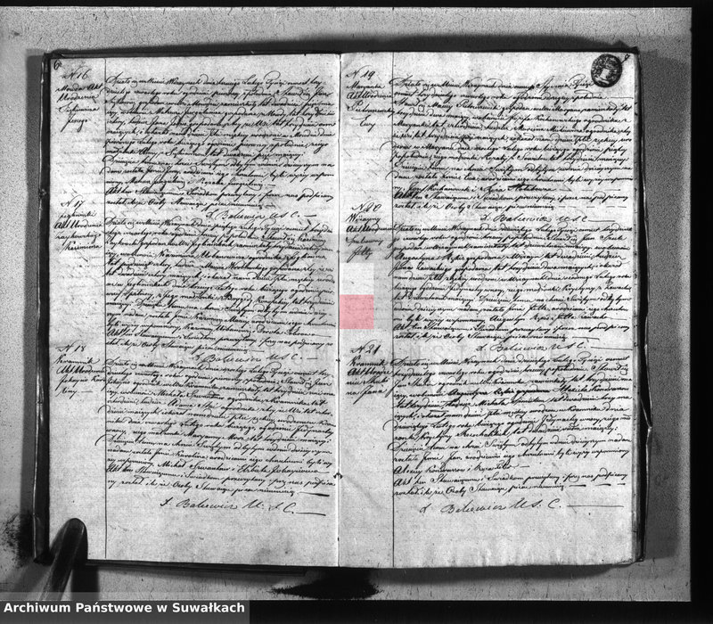 image.from.unit.number "Duplikat parafii wiżayńskiey urodzonych, zaślubionych i umarłych 1834 roku"