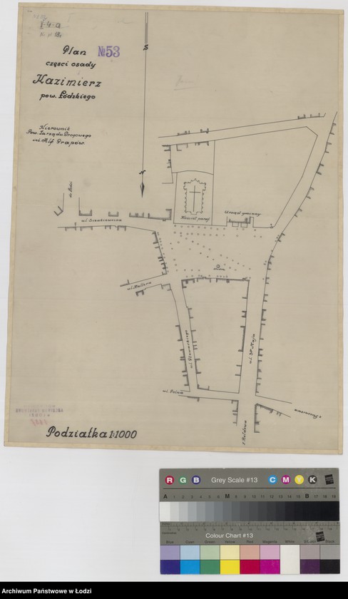 Obraz 1 z jednostki "Plan części osady Kazimierz powiatu łódzkiego"