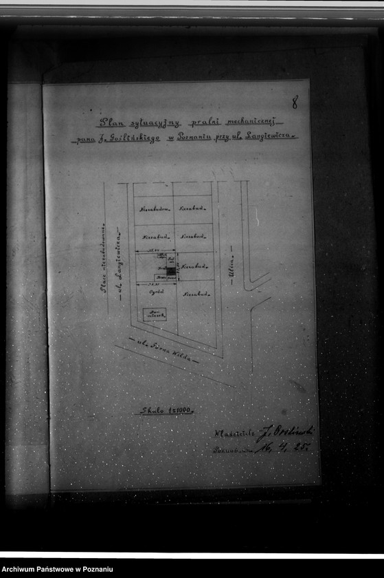 Obraz 12 z jednostki "Pralnia mechaniczna J. Goślińskiego w Poznaniu przy ul. Langiewicza 3 nr woj. 5803"