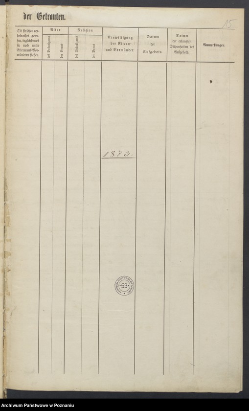 Obraz 11 z jednostki "Duplikat der Tauf, Trauungs und Sterberegister"