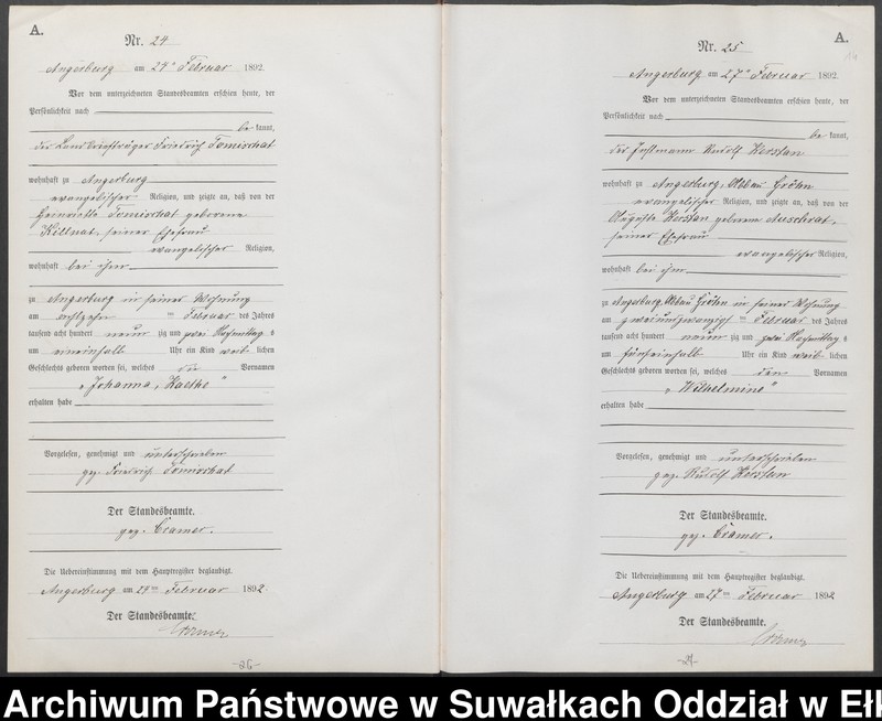 image.from.unit.number "Geburts-Neben-Register des Preussischen Standes-Amtes Angerburg Kreis Angerburg"