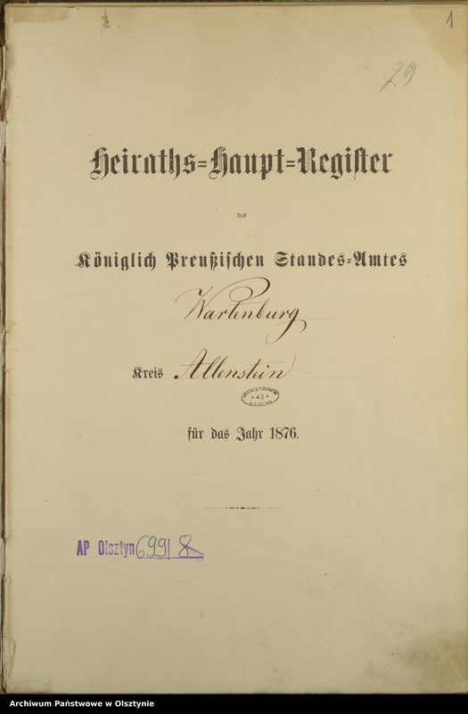 image.from.unit.number "Heiraths-Haupt-Register Nr 1 - 43"