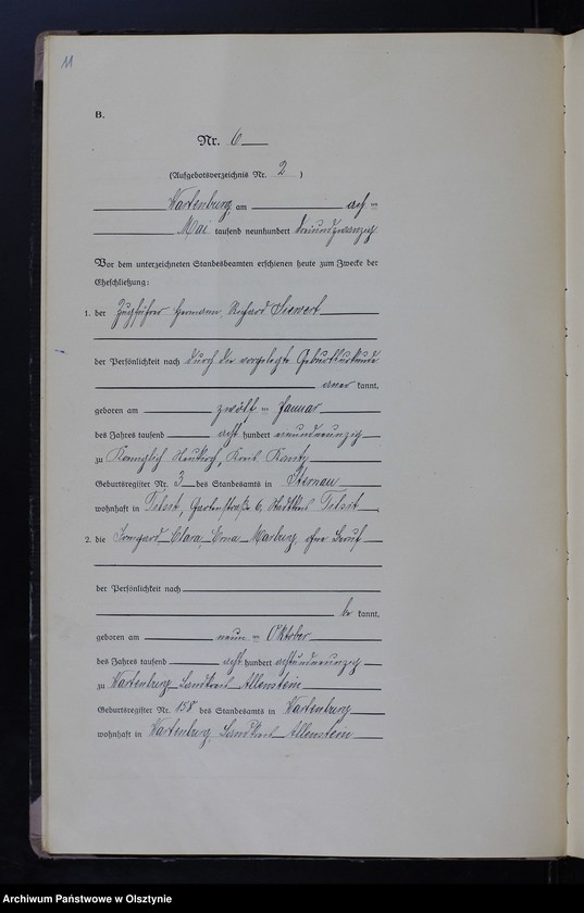 image.from.unit.number "Heirats-Haupt-Register Nr 1 - 26"