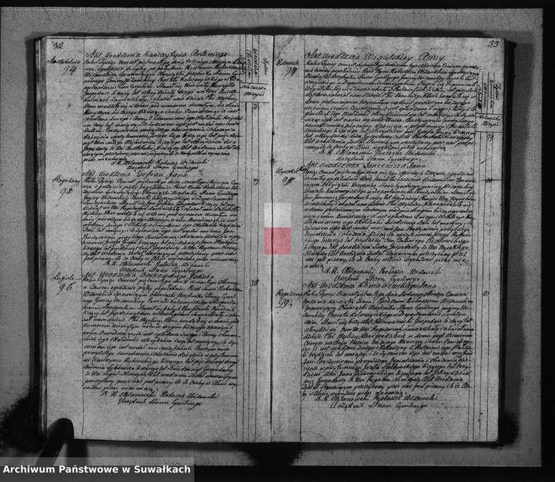 image.from.unit.number "Akta urodzonych gminy wiżayńskiey powiatu kalwaryskiego w departamencie łomżyńskim od dnia 1-go miesiąca stycznia 1815 roku do dnia ostatniego miesiąca grudnia tegoż roku"