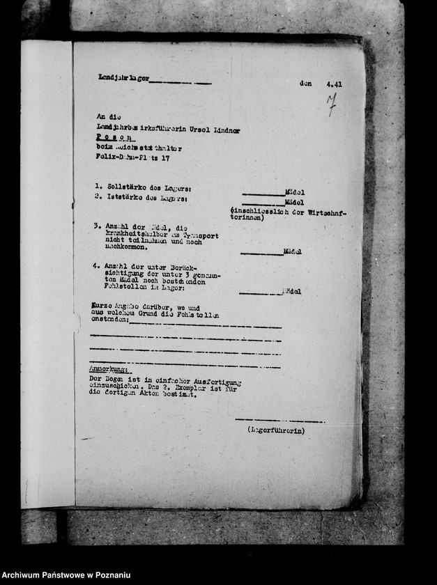 Obraz 11 z jednostki "Okólniki i zarządzenia dla Landjahrlager"