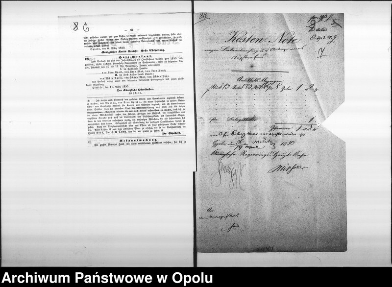 Obraz 9 z jednostki "Acta des Magistrats zu Oppeln betreffend die Prüfung der Anlage eines neuen massiven Töpfernhauses in der Besitzung No 3 b am Karlsplatze de anno 1850"