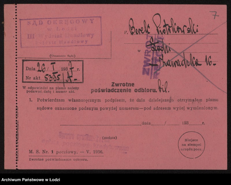 Obraz 9 z jednostki "Berek Piotrkowski- handel okazyjny"