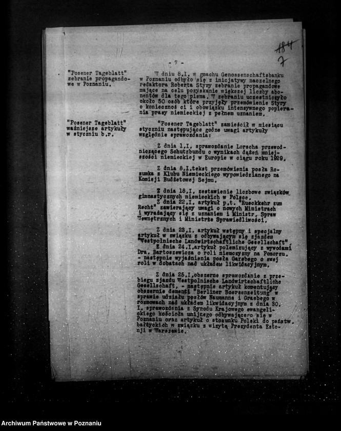 Obraz 11 z jednostki "Sprawozdania z życia mniejszości narodowych za miesiące styczeń, luty, marzec 1930 r."