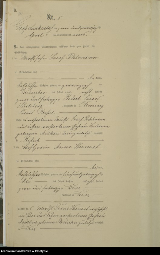 image.from.unit.number "Heiraths-Haupt-Register Nr 1 - 16"