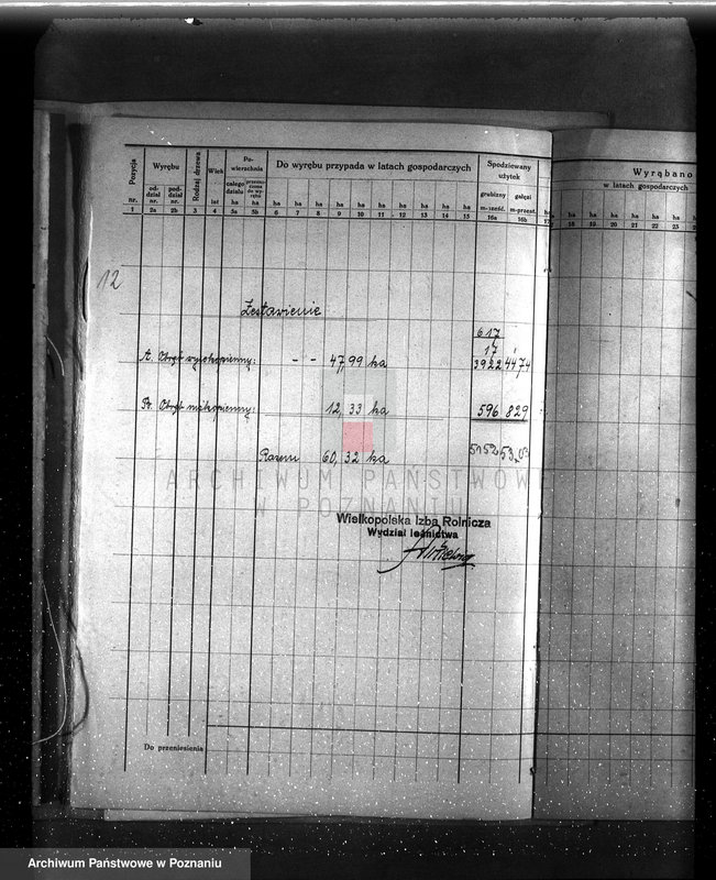 image.from.unit.number "/Szczegółowy plan zalesień i cięć lasu dla majętności Rudki powiat szamotulski 1929-1939"