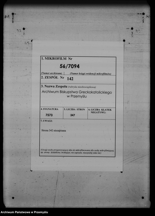 Obraz 2 z jednostki "[Kopie ksiąg metrykalnych parafii Ostrów z filiami Łowce, Morawsko, Tuczempy (dekanat Radymno)]"