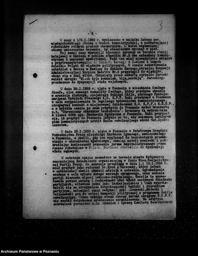 Obraz 7 z jednostki "Sprawozdania okresowe ze stanu bezpieczeństwa za miesiące styczeń-czerwiec 1932 r. /nr 1-6/"