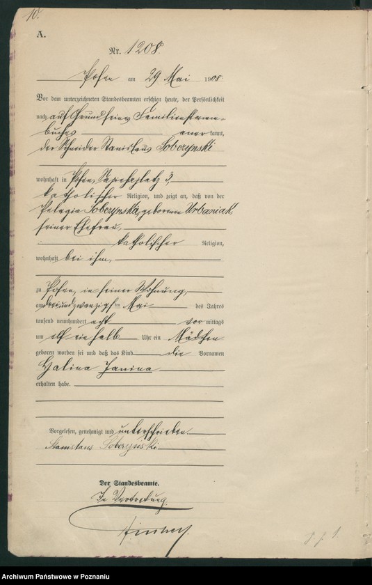 image.from.unit.number "Księga miejscowa urodzeń tom III [Rejestr główny urodzeń]"